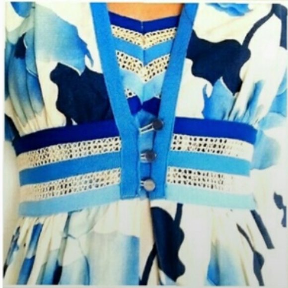 Vintage Handmade Estate Floral Peignoir Set - Picture 2 of 7